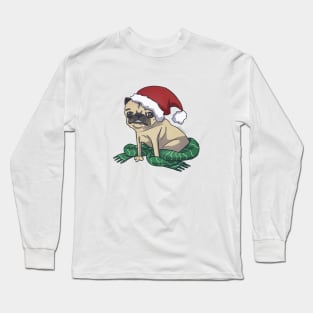 xmas pug Long Sleeve T-Shirt